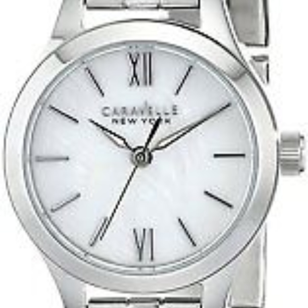 Stainless Steel Watch w/White Mother-of-Pearl Dial - Picture 2 of 2